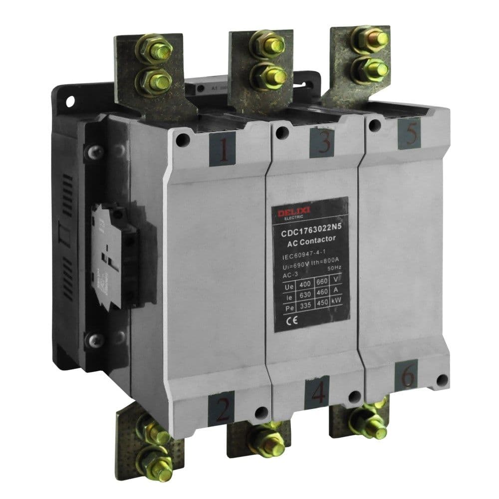 Kontaktor Elektrik CDC17 Ie-630A 3P +2NO & 2NC, 230V-50Hz