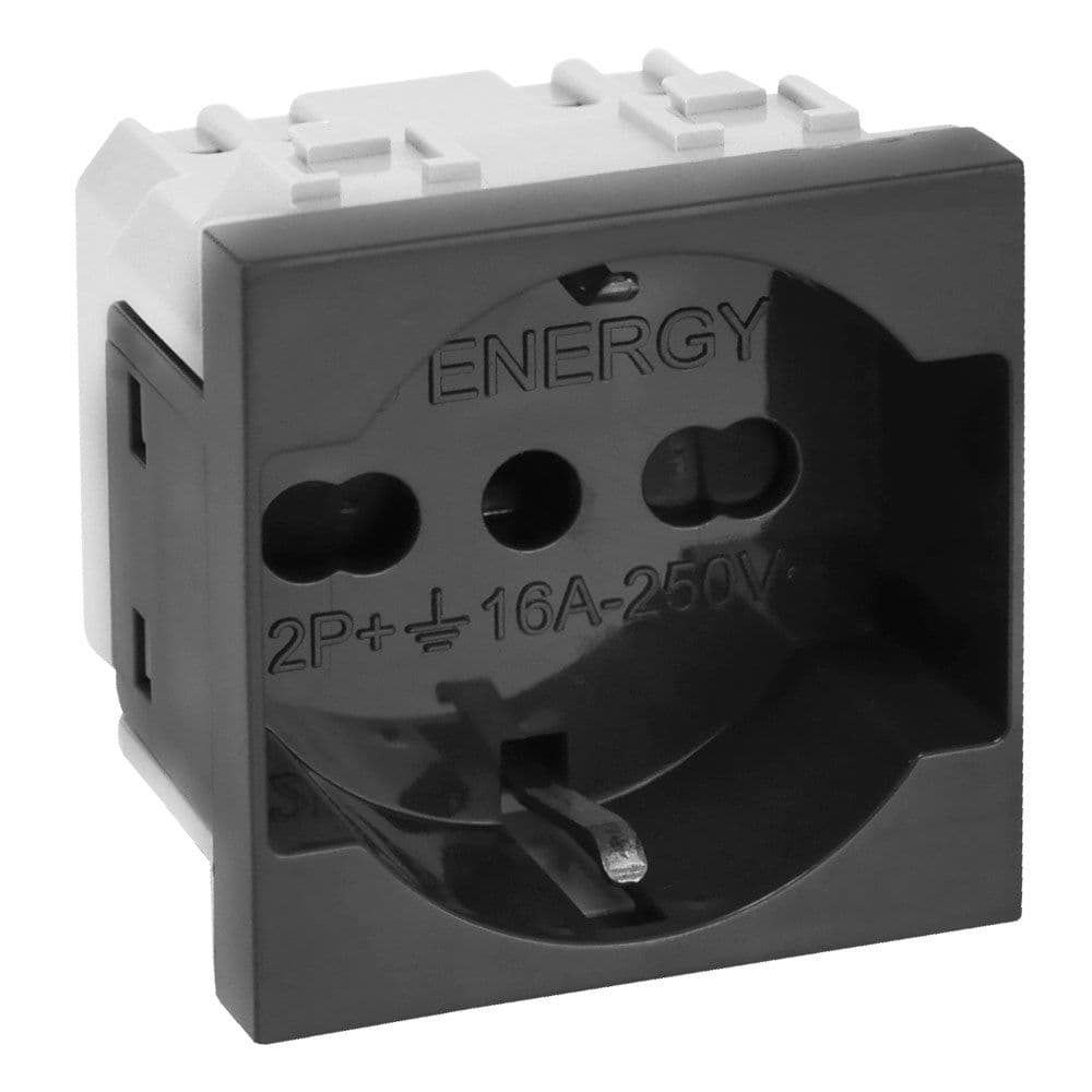 Prize shuko universale ngjyre gri grafit 16A 250V