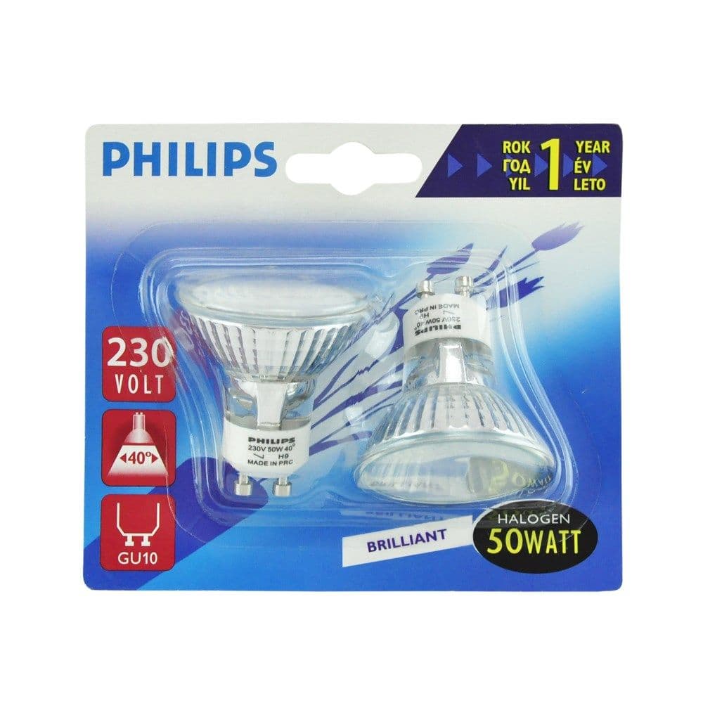 Llampe halogjene Twistline,230V 50W GU10-MR16 40° 2/blister