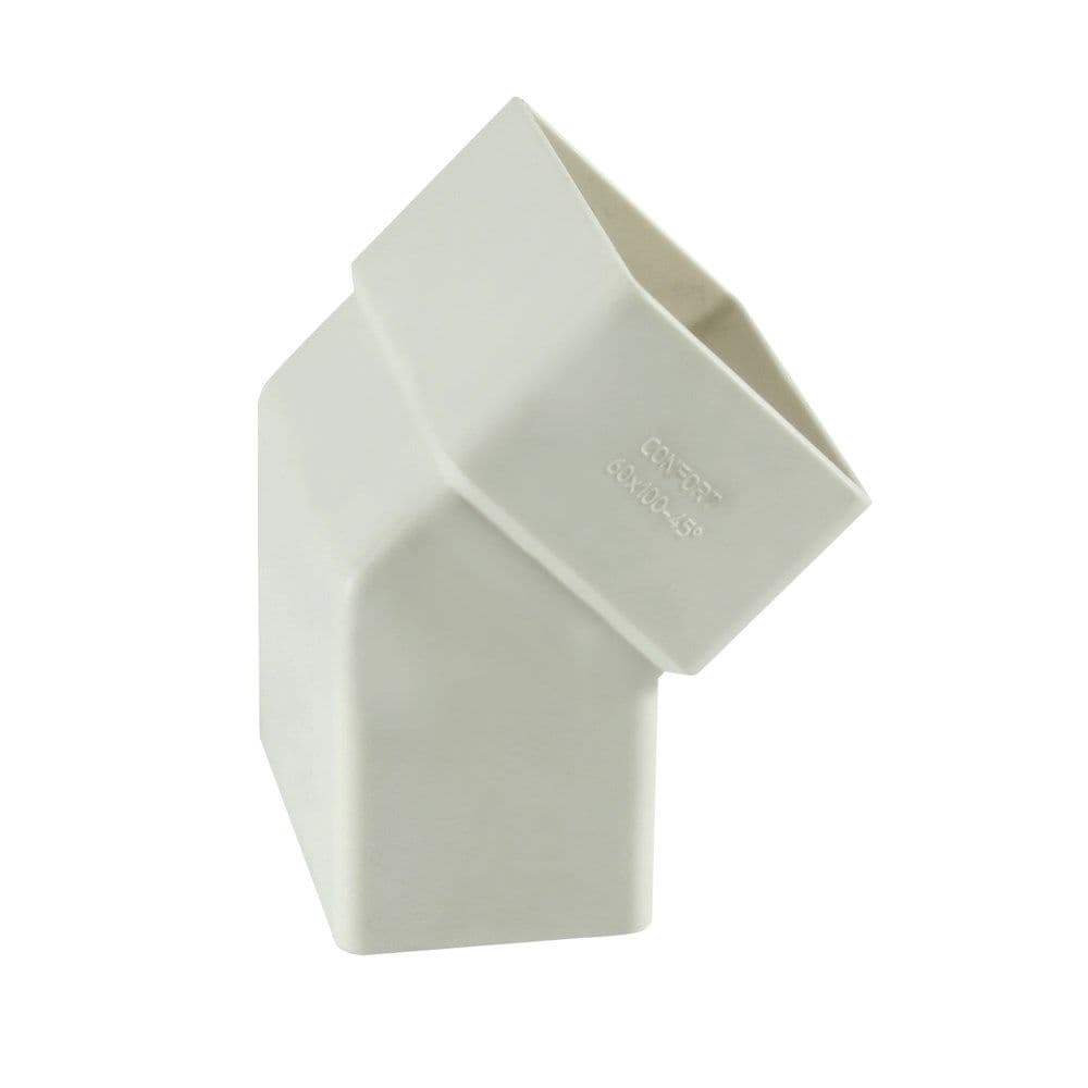 Brryl ballor, PVC, 100x60mmx45°, i bardhë