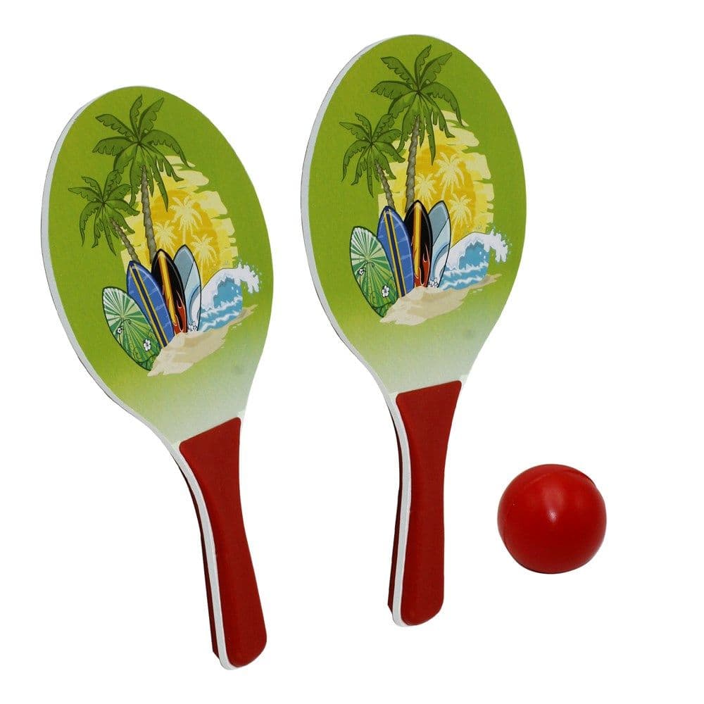 Raketa pingpongu plazhi 2 raketa +1 top, Knax, 19x32.5x0.5 cm