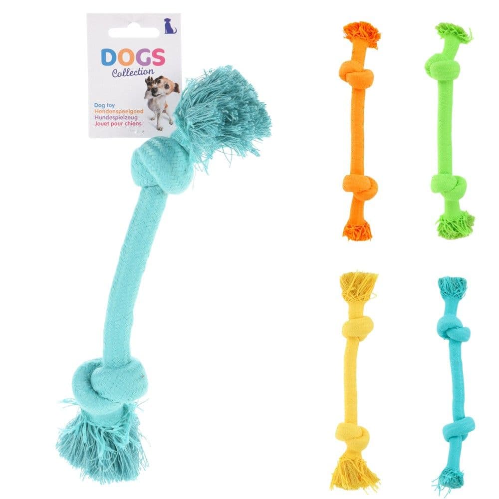 Lodër edukative për qen, Dogs Collection, Cotton rope, 30 cm, ngjyra mikse