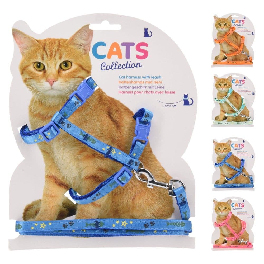Trupore dhe litar drejtues për mace, Cats Collection, 120 cm, ngjyra mikse