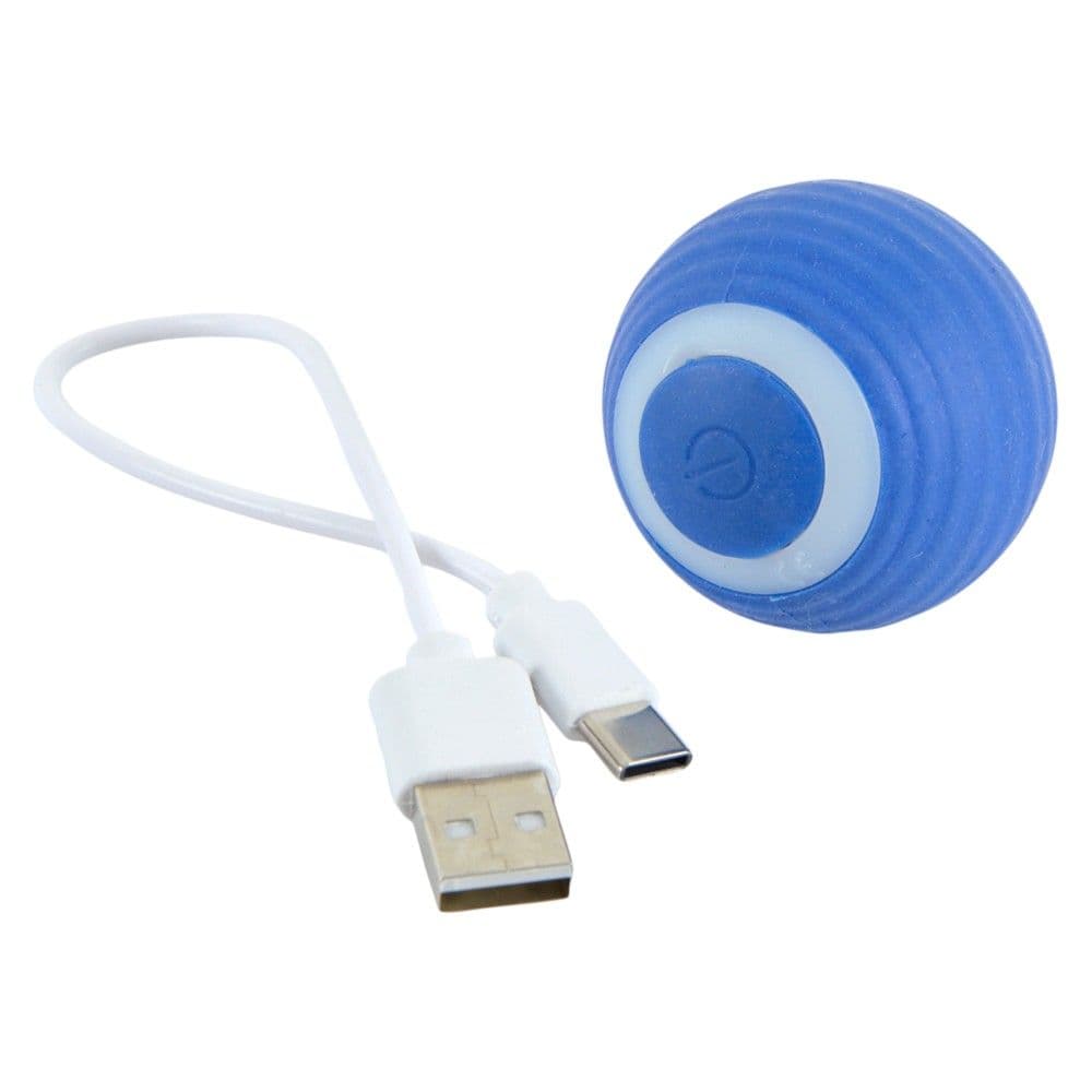 Lojë interaktive me bateri për mace, Love Story, 4.2 cm, formë topi, ngjyrë blu