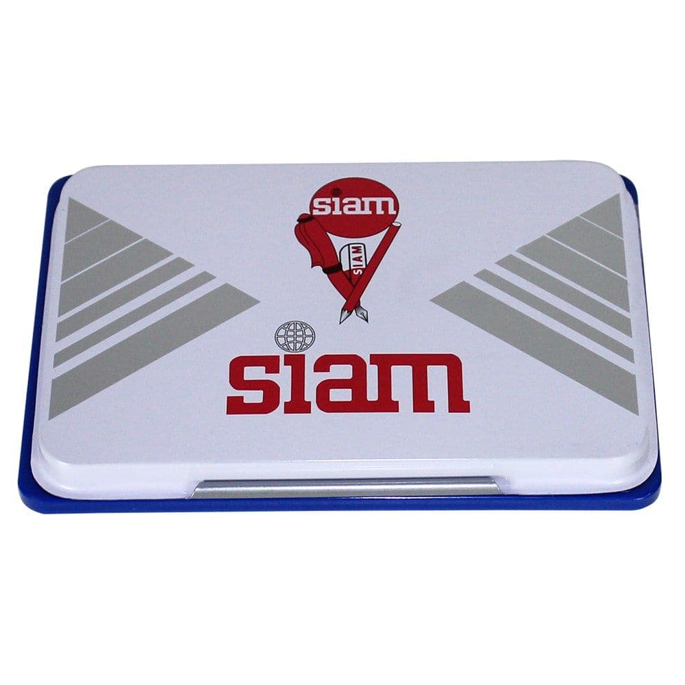 Tampon vule i mesëm, Siam, metal dhe sfungjer, 13x8.5x1.5 cm, blu, 1 copë