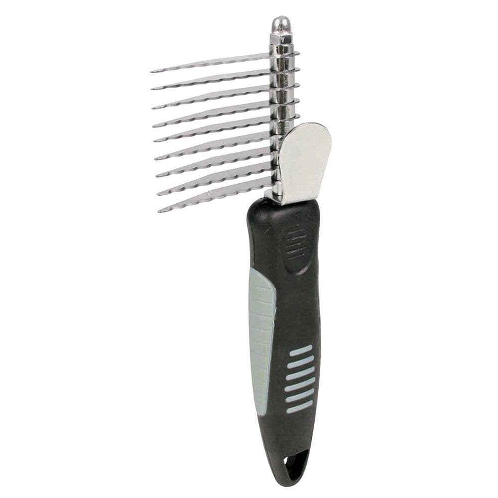 Furce per qen dhe mace, per regullimin e qimeve te ngjitura, Trixie 2404, 18 cm