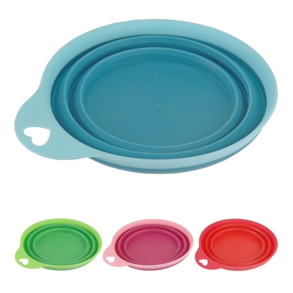 Tas ushqimi per qen, Dogs, e palosshme, 15 cm, 350 ml, ngjyra mikse