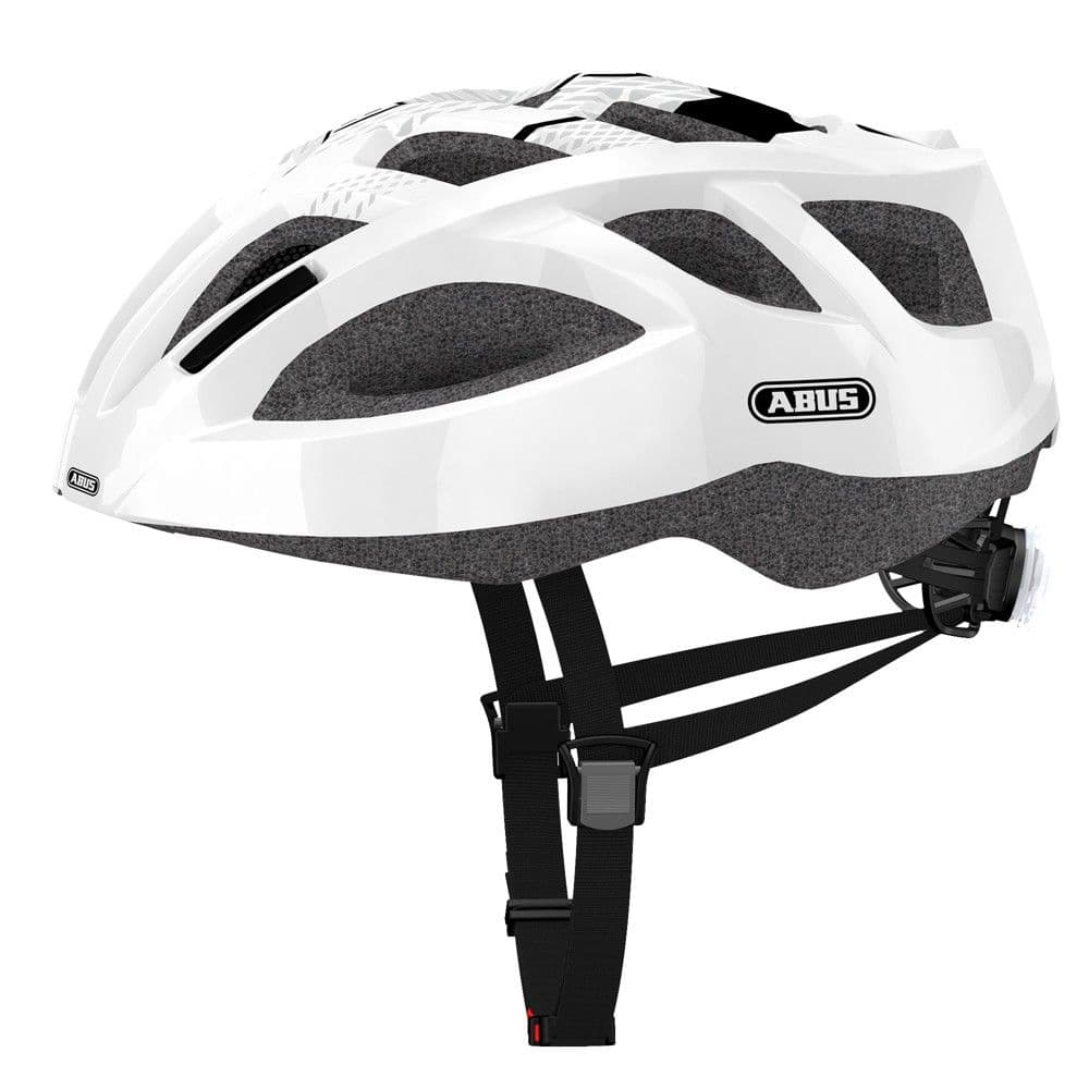 Kokore per biciklete dhe scooter,Abus, masa M, drite LED, me ventilim dhe rrjete kunder mushkonjave, ngjyra e bardhe