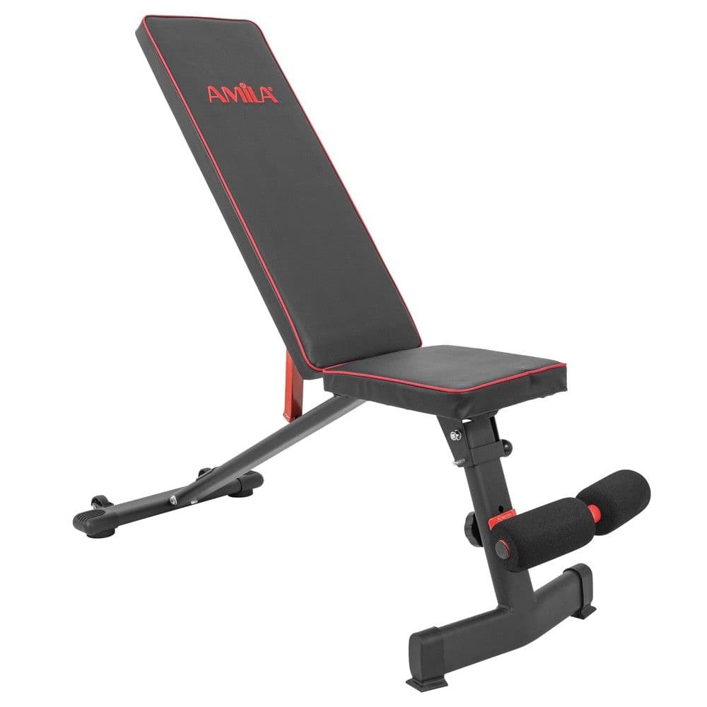 Stol per gira dhe ushtrime palestre, Amila, Sit Up Bench, kend -10°, 0°, 15°,35°, 55°, 90°