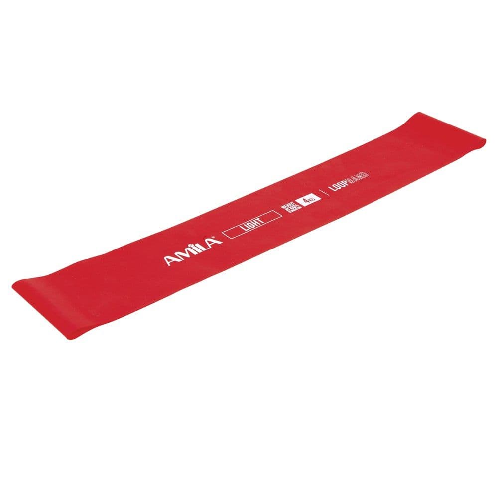 Llastik rezistence per ushtrime fitnesi, Amila, Small Loop Band, Light, W0.6 mm, 4 kg, e kuqe