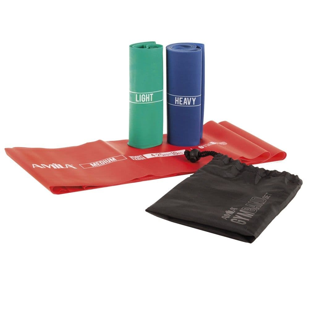 Set me llastik rezistence, Amila, 3 pc, Light, Medium, Heavy, 100% Latex Natyral