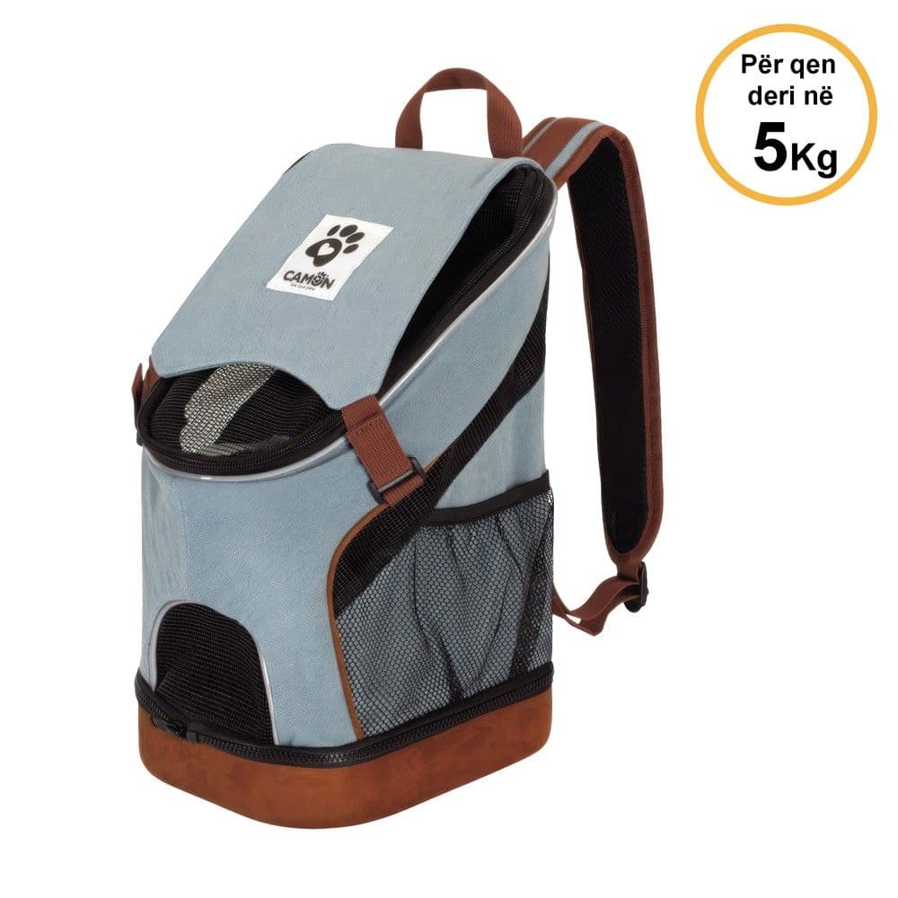 Cante per transportimin e kafsheve, Camon, Denim, 20 x 23 x 42 cm, 5 kg, tekstil me rrjete