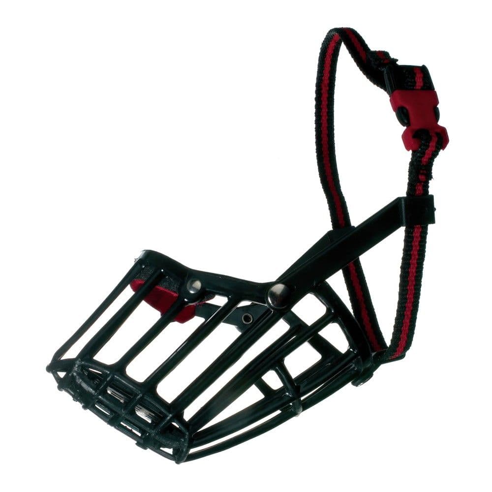 Maske mbrojtese per qen, Camon, 30 cm, L10.5 cm, ( Bearded Collie, Border Collie ), plastike, ngjyra e zeze