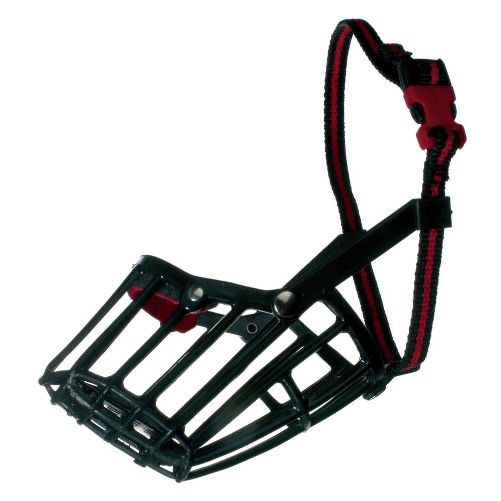 Maske mbrojtese per qen, Camon, 35 cm, L12 cm, ( Airedale, pastore Tedesco,English Setter ), plastike, ngjyra e zeze