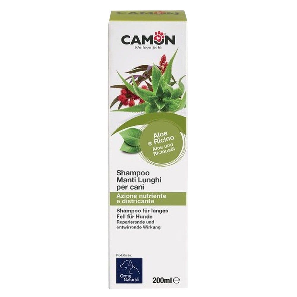 Shampo natyrale per qen dhe mace, Camon, vaj Kastori dhe Aloe, 200 ml, per qime te gjate