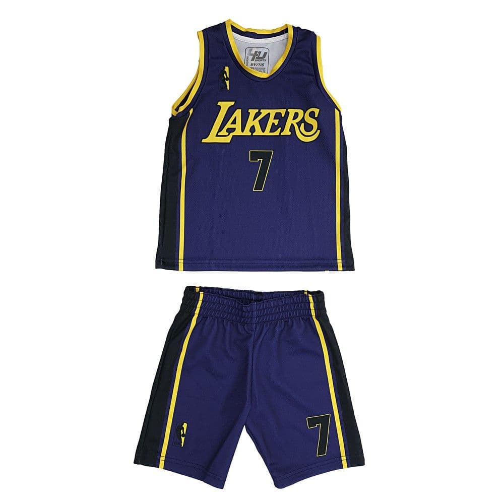 Uniforme basketbolli per femije, 4U Sports, LA Lakers, James, masa 6 vjec, kostumi 2, ngjyra lejla
