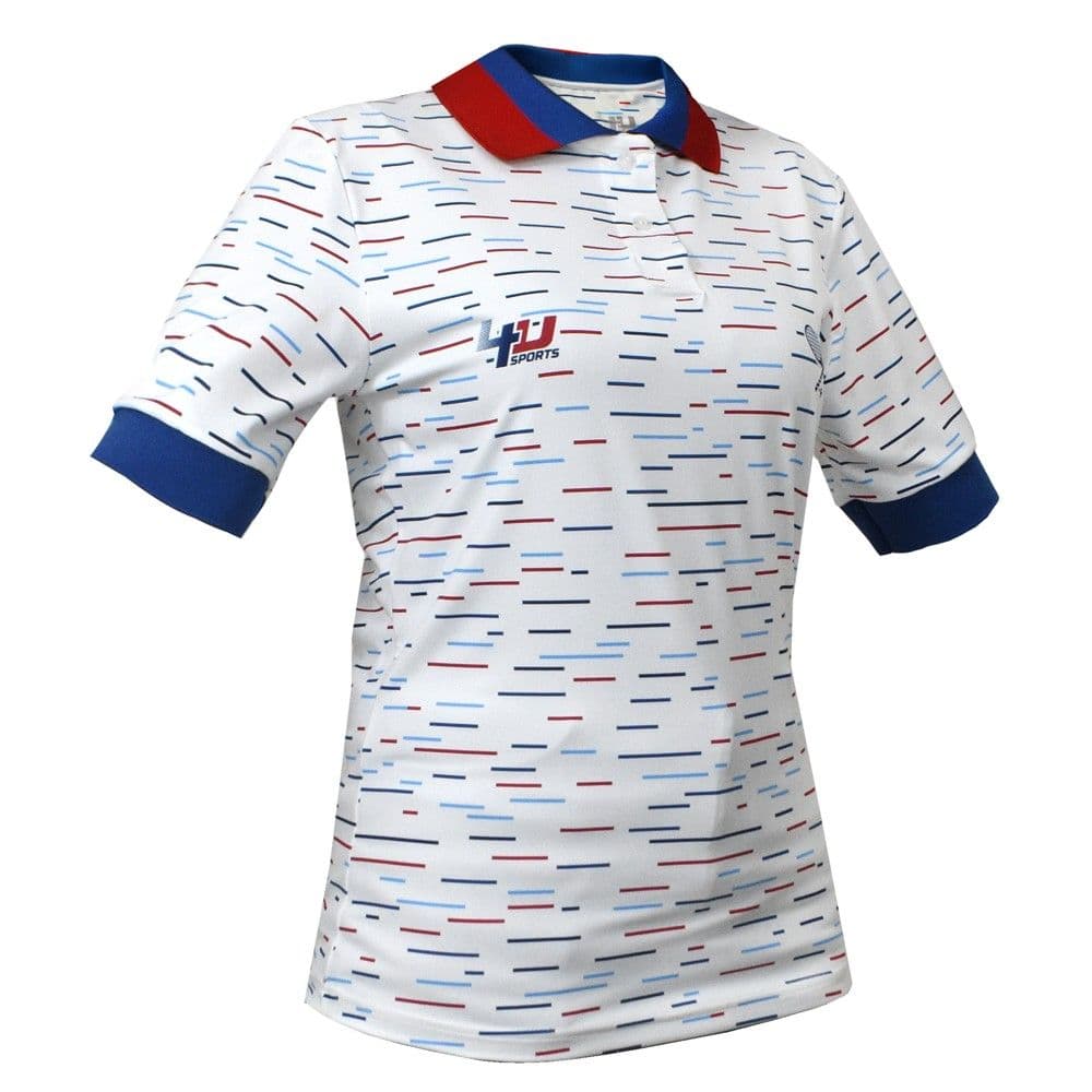 Bluze tenisi per femra, 4U Sports, masa S, me thurje, e kuqe dhe e bardhe