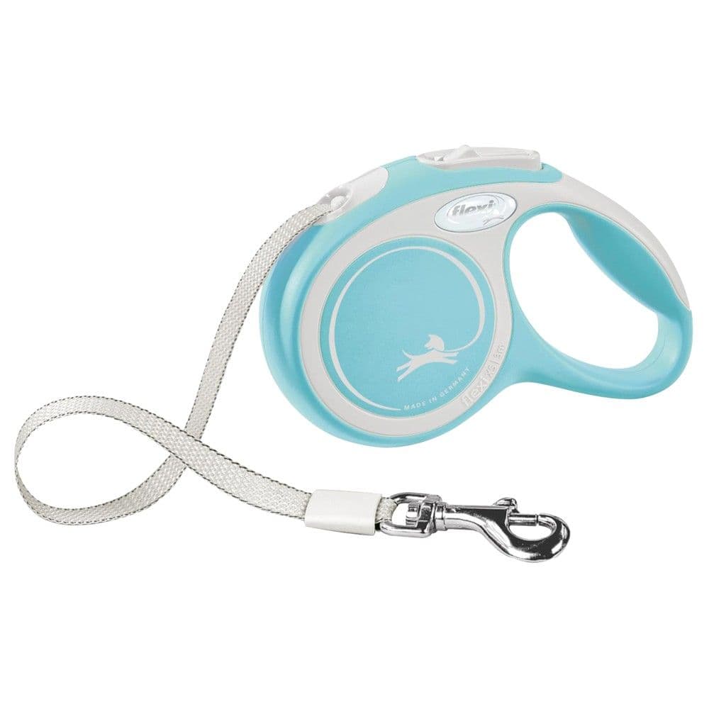 Litar drejtues per qen, Flexi, Comfort, XS, 3m, 12 kg, ngjyre blu