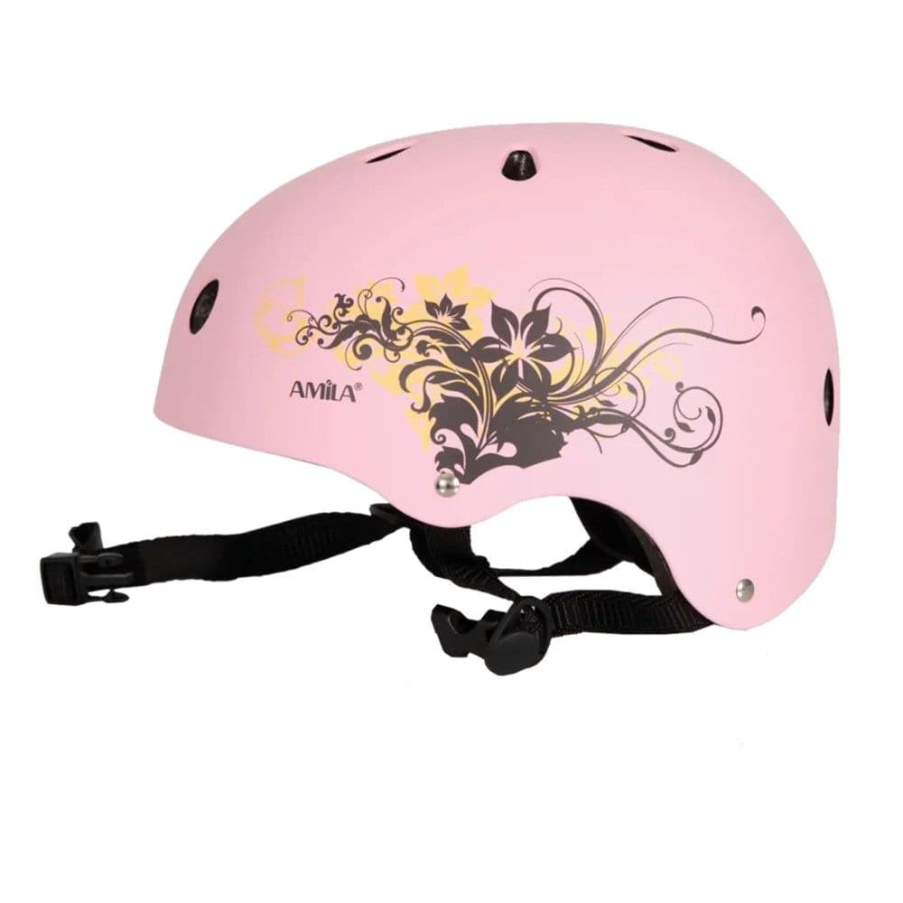 Kokore mbrojtese per skateboard dhe biciklete, Amila, masa L, 58-60 cm, ngjyre roze