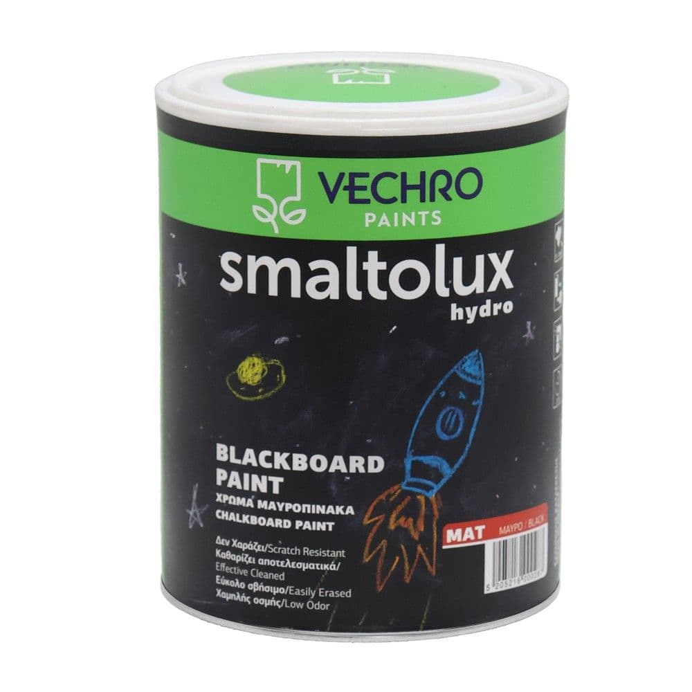 Boje per derrase te zeze, Vechro, Smaltolux, 0.75L, e zeze, 11-13m2/Lt, hollimi 10% uje, 2-3 ore tharje
