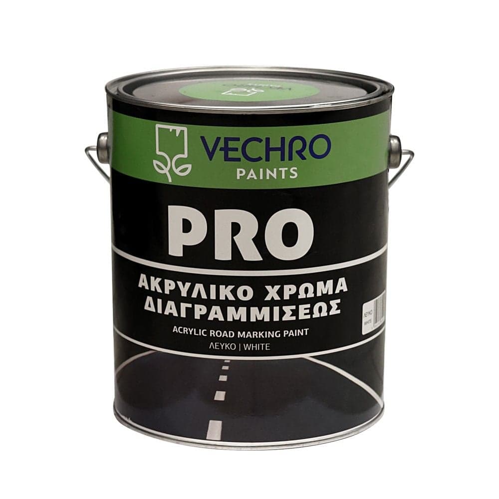 Boje per rruge e bardhe, Vechro Pro, 5kg, e bardhe, 1,5–2 m²/Kg, nuk ka nevoje te hollohet, 15-17 minuta tharje