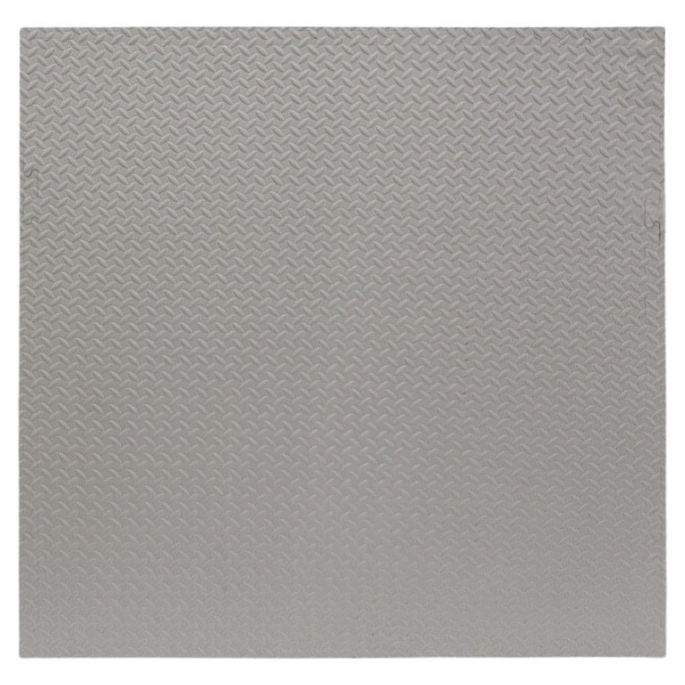 Shtresë gome për aerobi dhe fitnes, 100x100x2.5 cm, ngjyra e zezë me gri