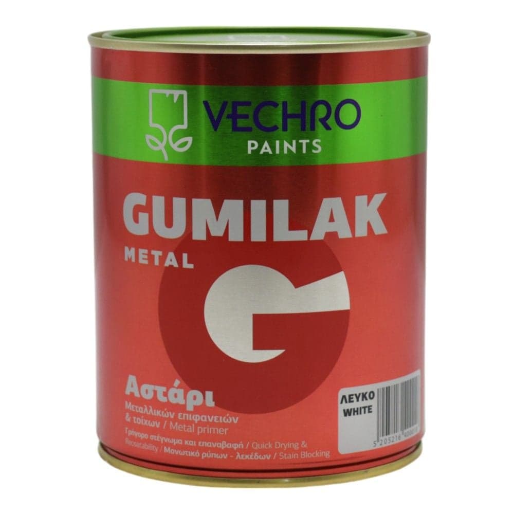 Primer për metal, Vechro Gumilak, 750ml, e bardhë, 14-18 m²/lt, 1-2 orë tharje