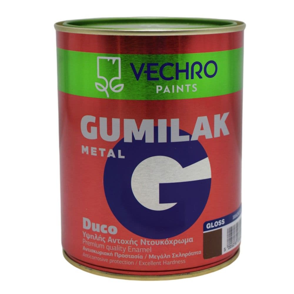 Bojë për metal, Vechro Gumilak, 750ml, kafe 613, 14-16 m²/lt, 2-3 orë tharje