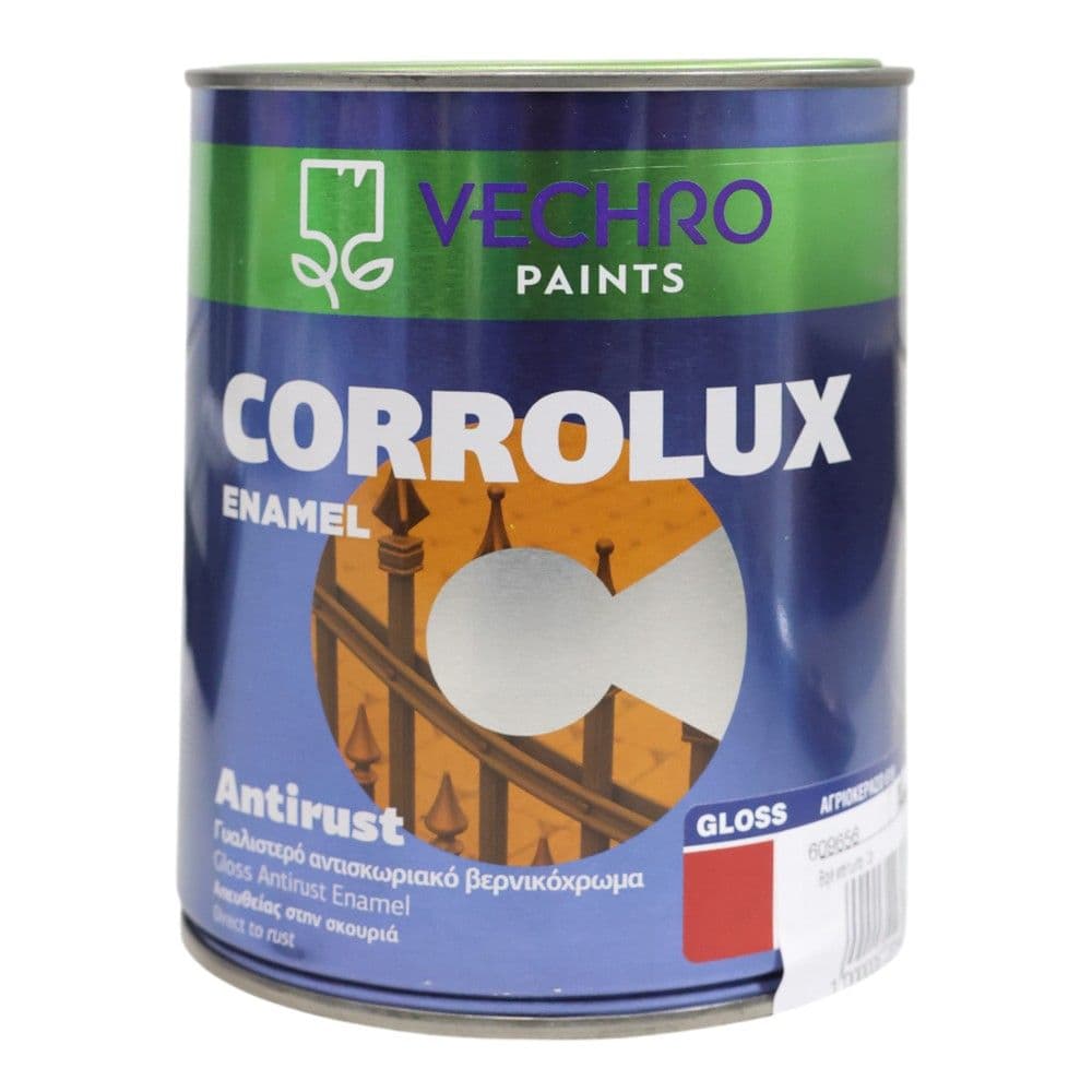 Bojë antirruxho, Corrolux Enamel, 750ml, ngjyrë e kuqe 618, 15-17 m²/lt, 1-3 orë tharje