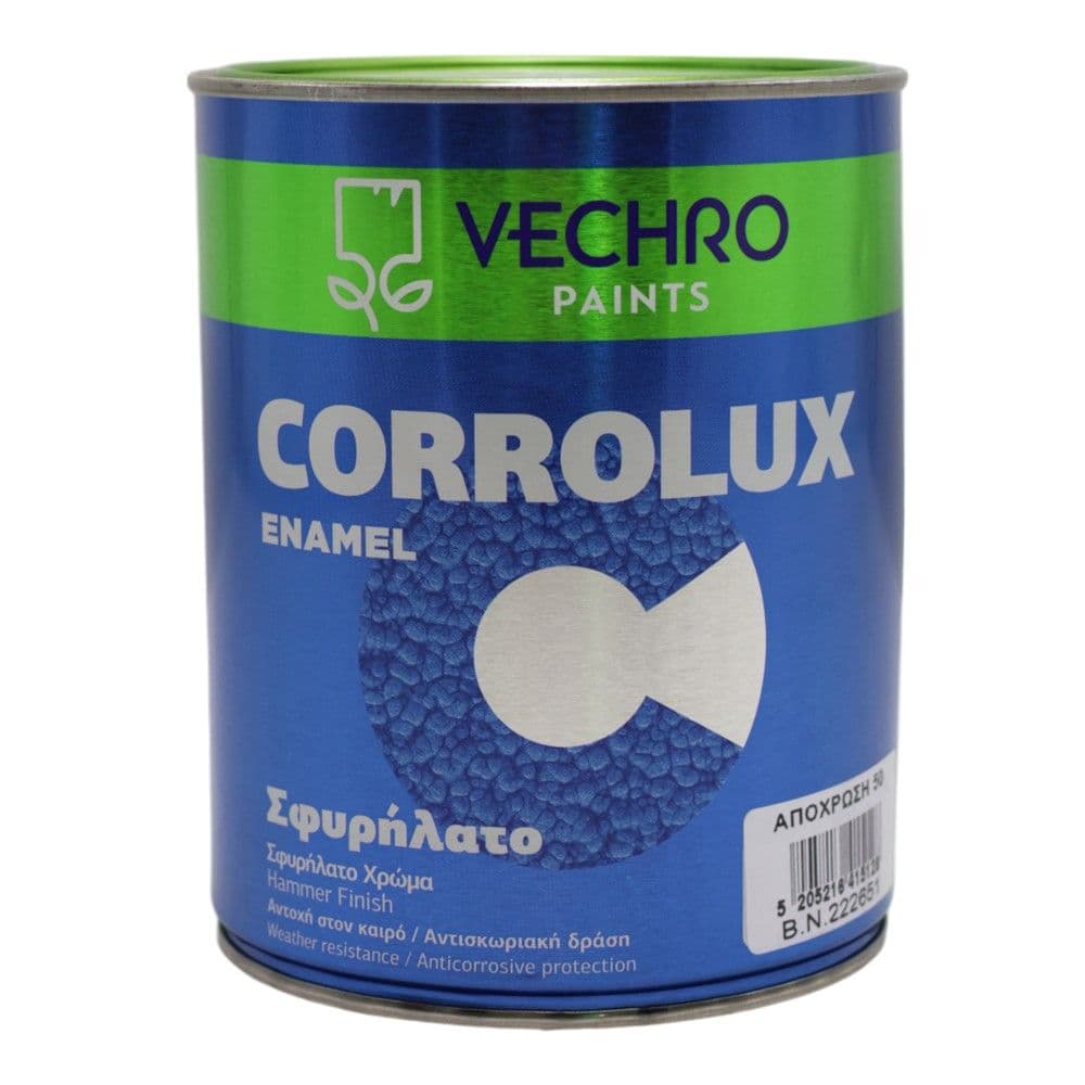 Bojë antirruxho, Corrolux Enamel, 750ml, ngjyrë blu No 50, 8 - 10 m²/lt, 10-15 minuta tharje, efekt hammer finish