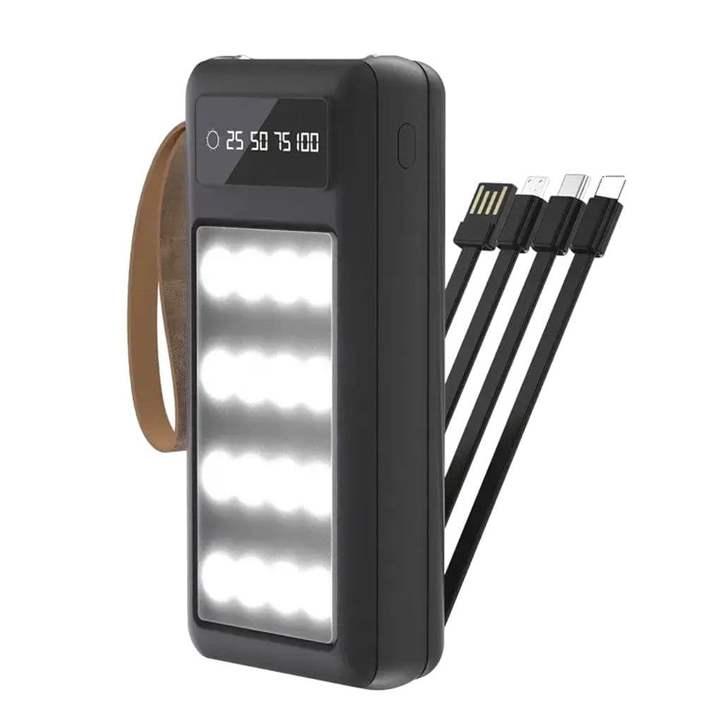 Powerbank, PZX, C161, 30000mAh, 10.5 W, porta USB dhe Type-C, ngjyrë e zezë