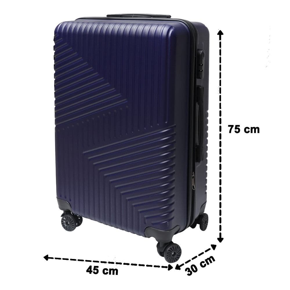 Valixhe udhëtimi, ABS, 28", W45 x D30 x H75 cm, ngjyrë blu e errët