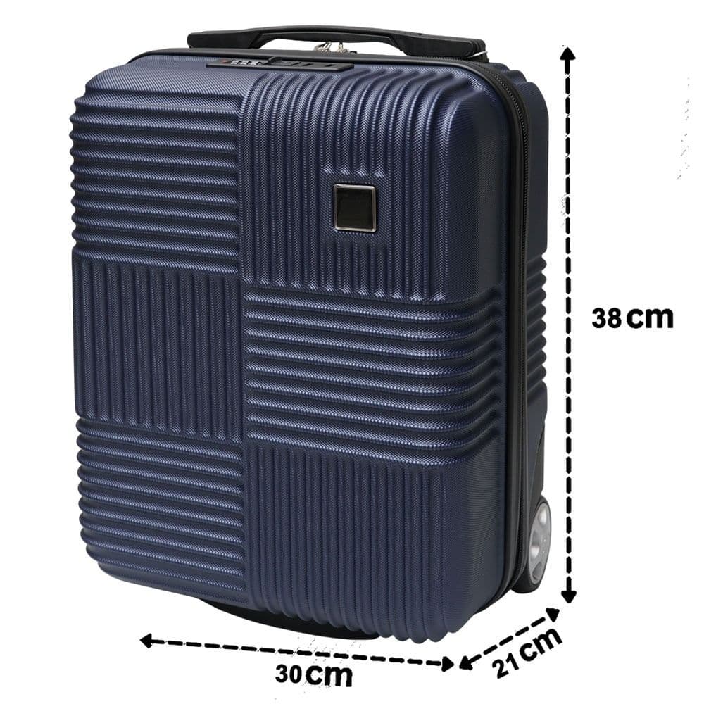 Valixhe udhëtimi, ABS, 16", W30 x D21 x H38 cm, ngjyrë blu e errët