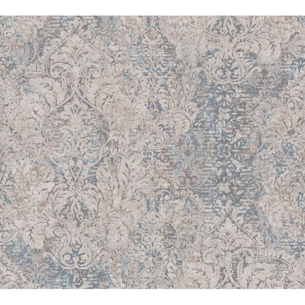 Leter muri, AS-Creation, Mata hari, 10.05x0.53 m, Stil Barok Clasik, Bezhe, Blu