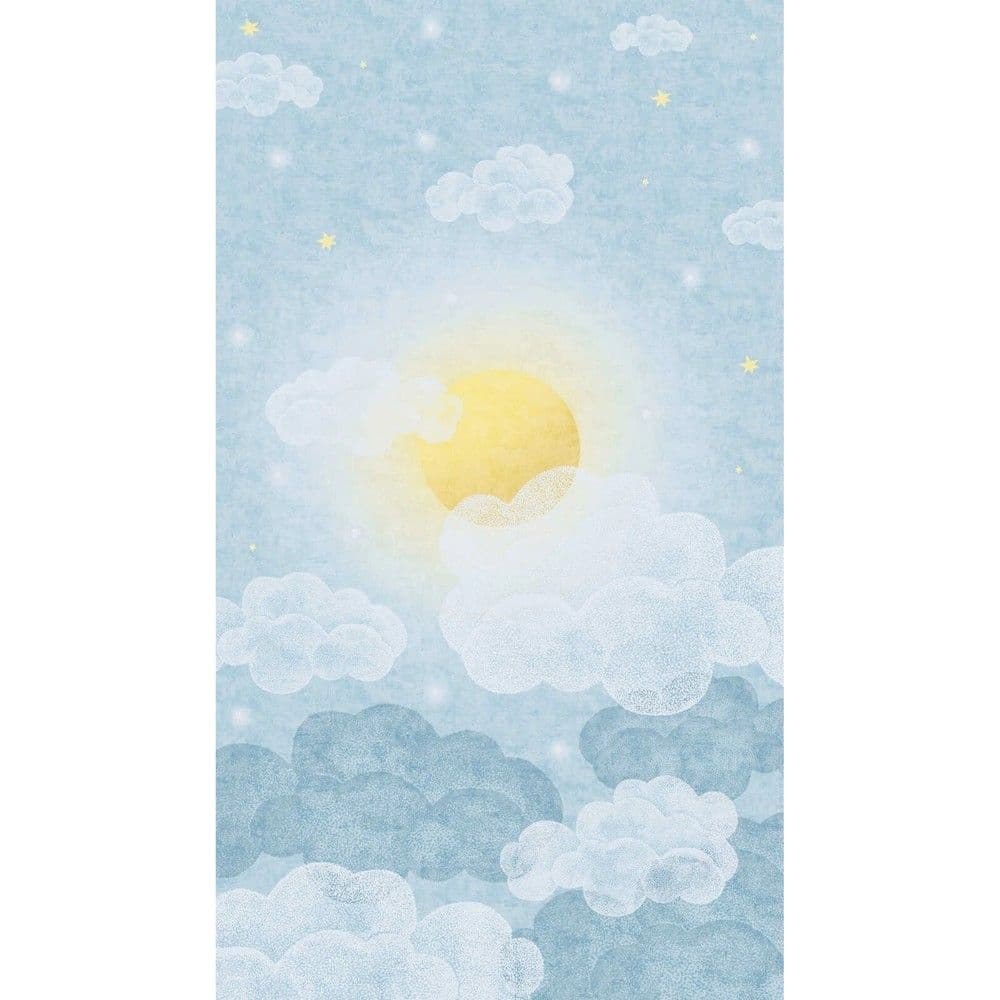 Leter muri, AS-Creation, LillyLuis, 8.8x0.53 m, Motive Dekoruese, Blu, E bardhe, E verdhe