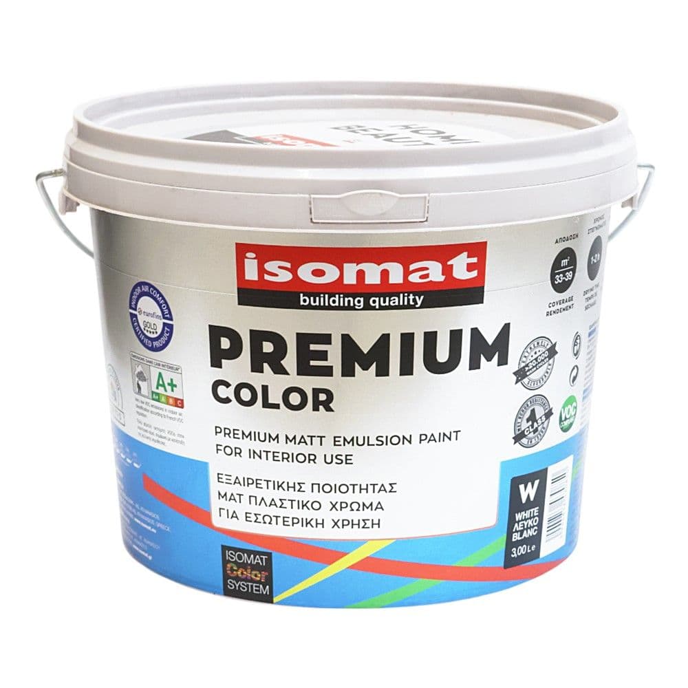 Bojë plastike, Premium Color, 3 L, e bardhë