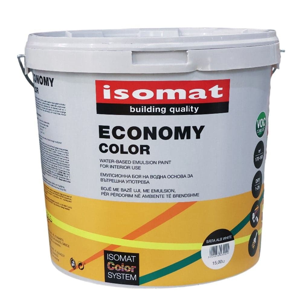 Bojë plastike, Economy Color, 15 L, e bardhë
