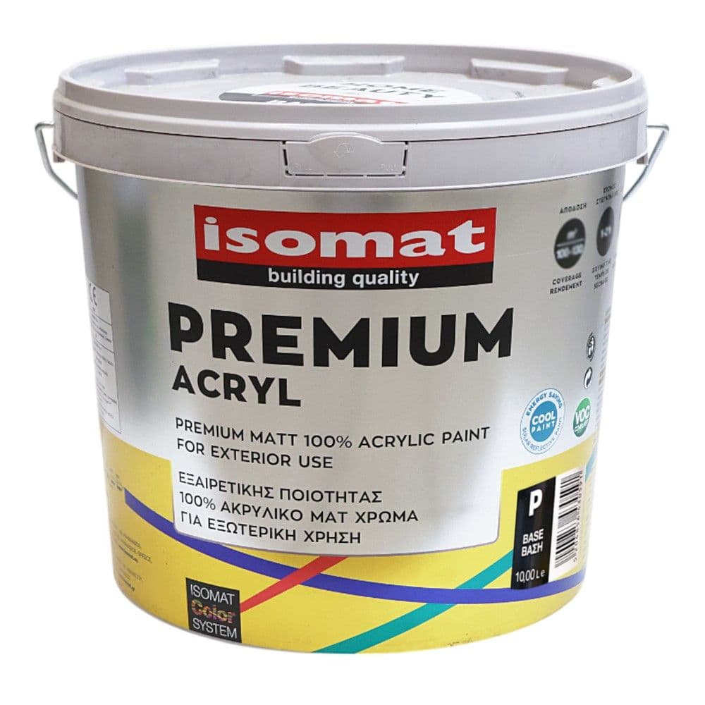 Bojë akrilike, Premium Acryl, 10 L, bazë P