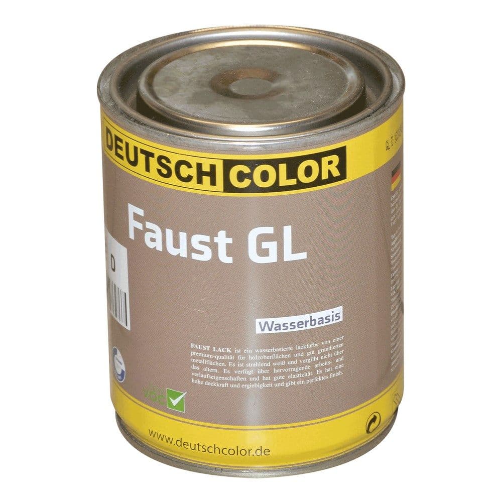 Bojë për metal dhe dru, Faust GL, me bazë uji, kundra ndryshkjes, 0.75 L, bazë D