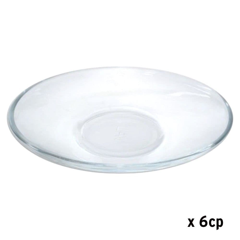 Pjatë filxhan kafeje Asena (PK6), qelq, transparente, Dia. 11.5 x H 1.6 cm