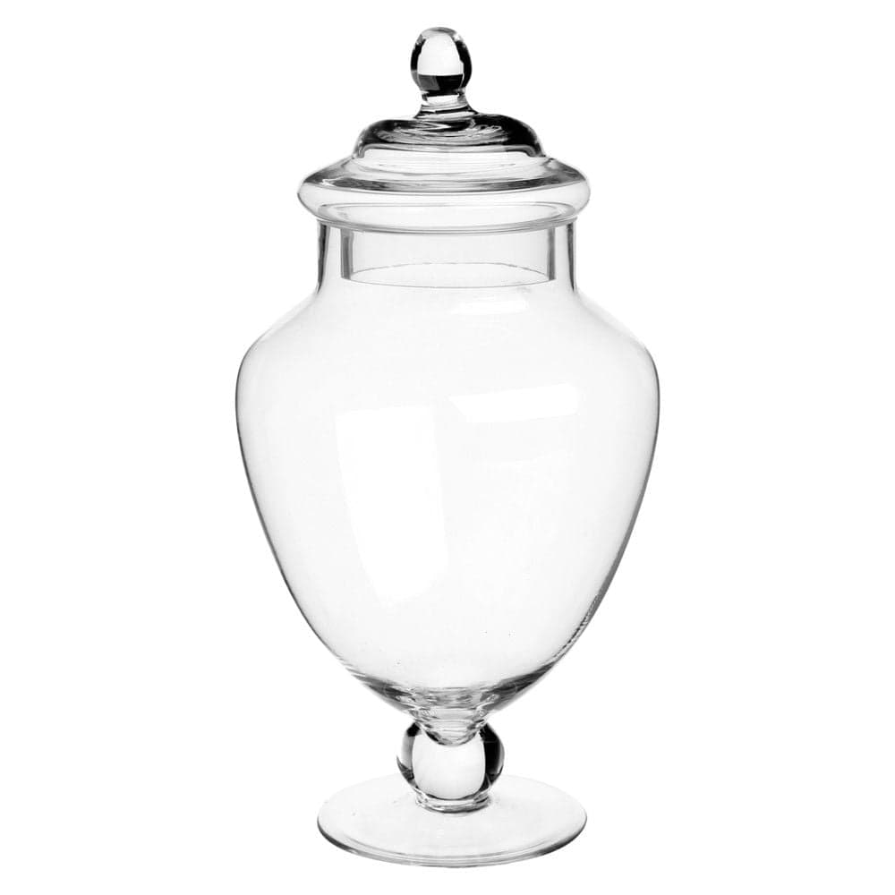Bonboniere, qelq, transparente, 2.1 L / Dia. 15.5 x H. 30.5 cm