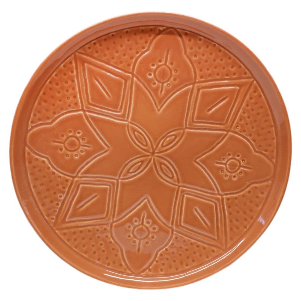Pjatë servirje Sienna, qeramikë, terrakotë, Dia. 27 x H. 2.5 cm