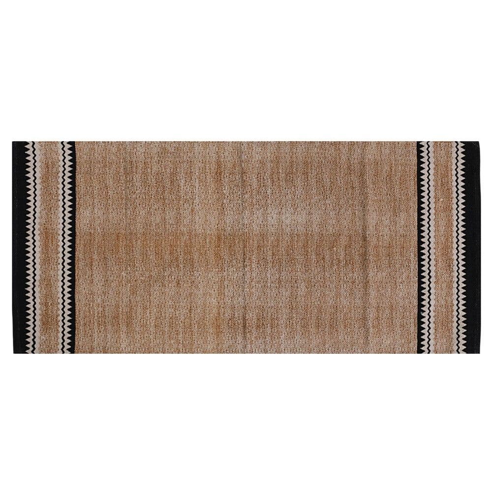 Rrugicë, 80% jute & 20% pambuk, natryale/e zezë, 55x120 cm