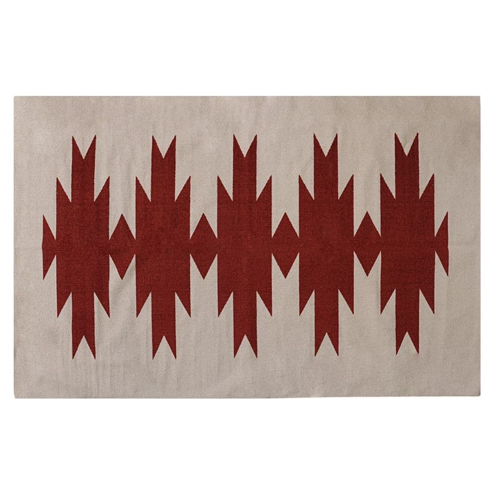 Tapet, 100% pambuk, natyrale/kuqerremtë, 120x170 cm