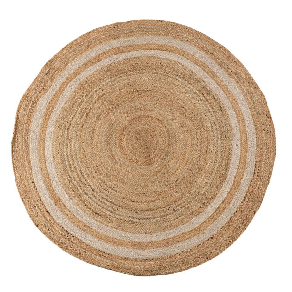 Rrugicë rrethore, 100% jute, bezhë e hapur, Dia. 150 cm