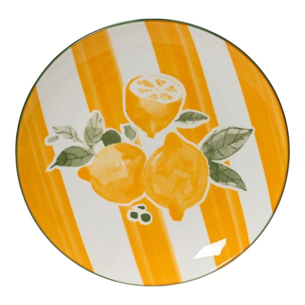 Pjatë servirje me dizenjo portokall, porcelan, ngjyra të ndryshme, Dia. 19.2 x H 2 cm