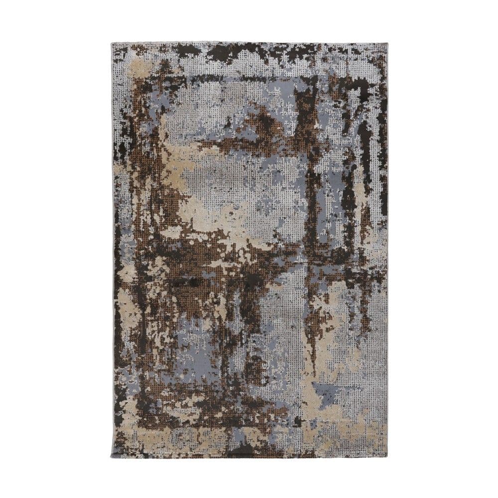 Tapet Springs, polipropilen dhe poliestër/hitset, antrazit/blu e hapur, 133x190 cm