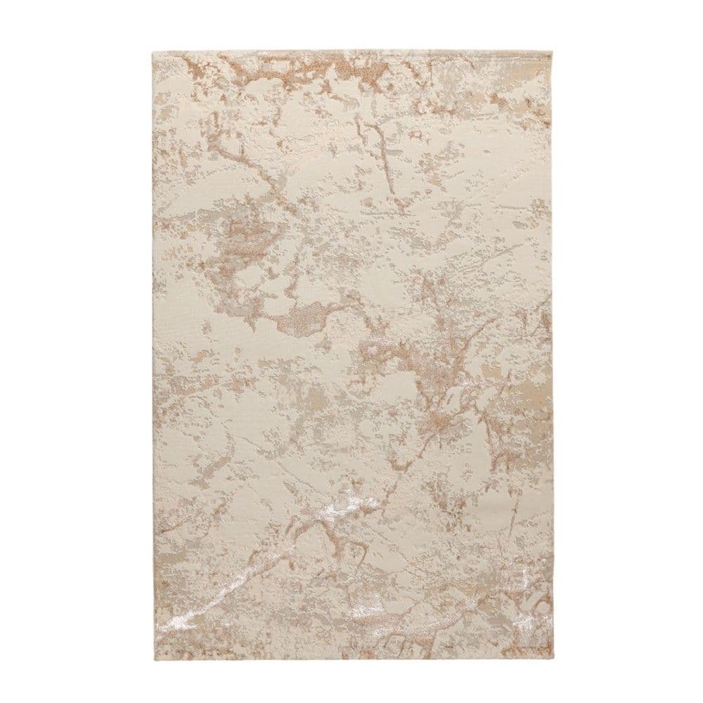 Tapet Safir, polipropilen dhe poliestër/hitset, fildishtë/korali, 133x190 cm