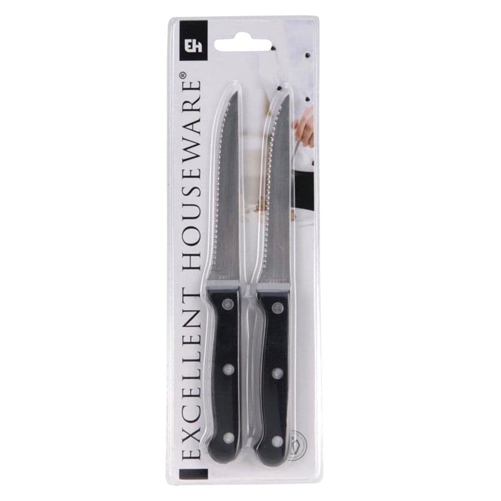 Set thika bifteku (PK 2), inoks, e zezë, 27 cm