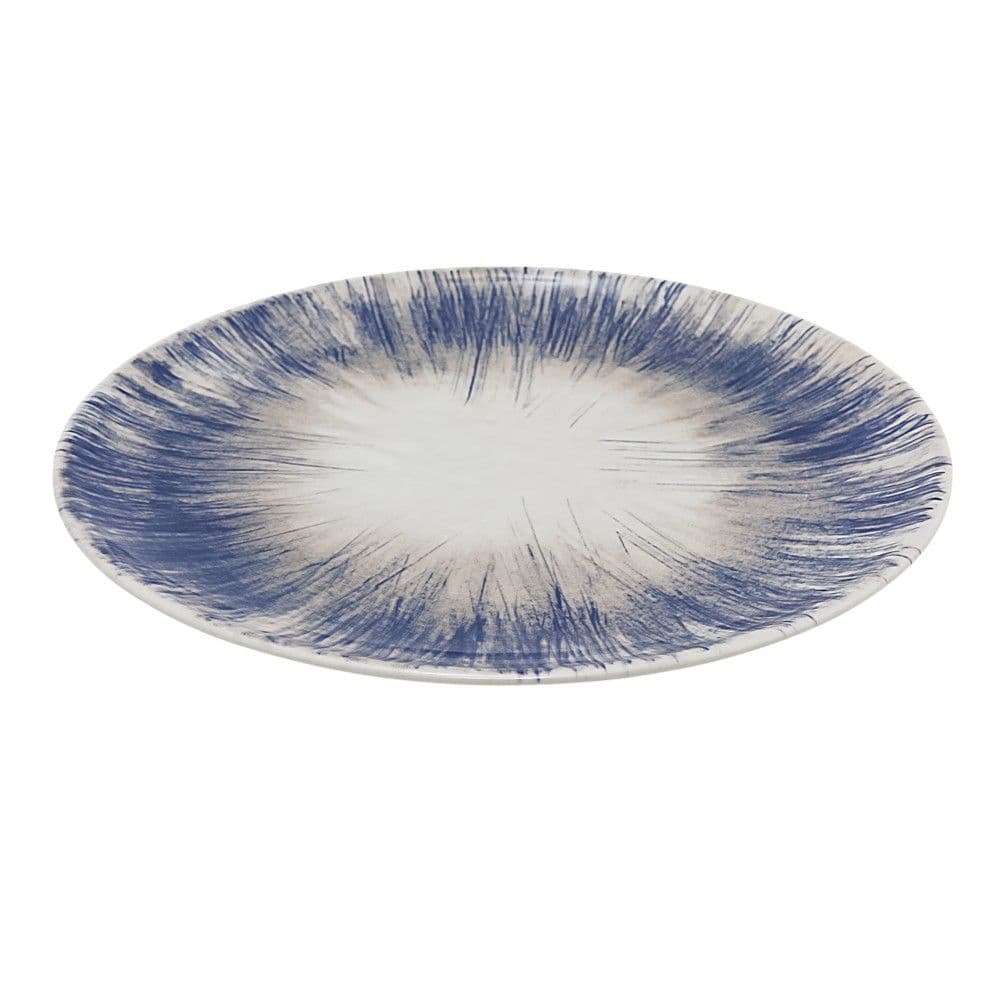 Pjatë e sheshtë Siviglia FREEDOM, porcelan, bezhë/blu, Dia. 31 cm